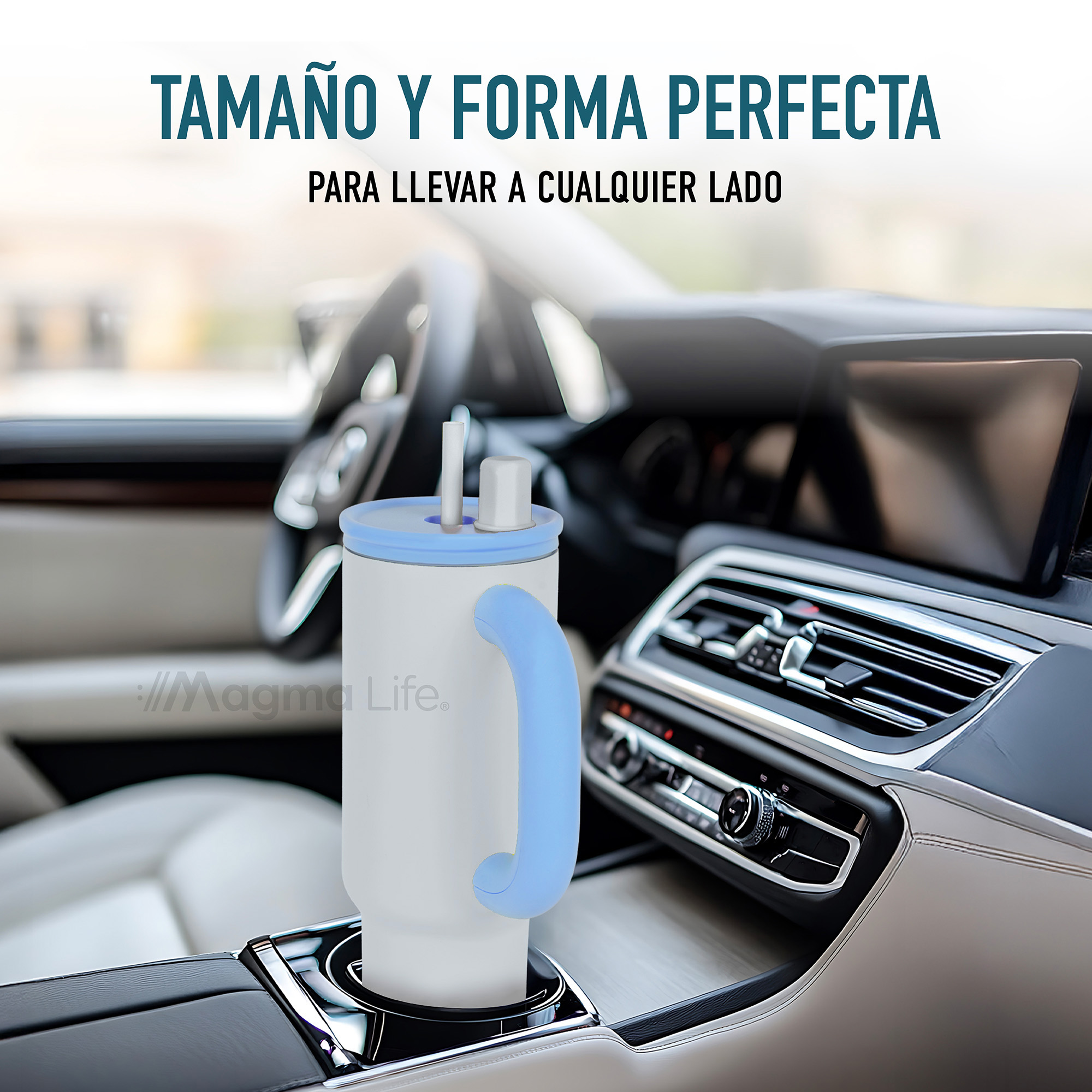 Foto 3 pulgar | Magma Life Termo Flip 40 Oz De Acero Inoxidable  Doble Pared  Antiderrame  Blanco