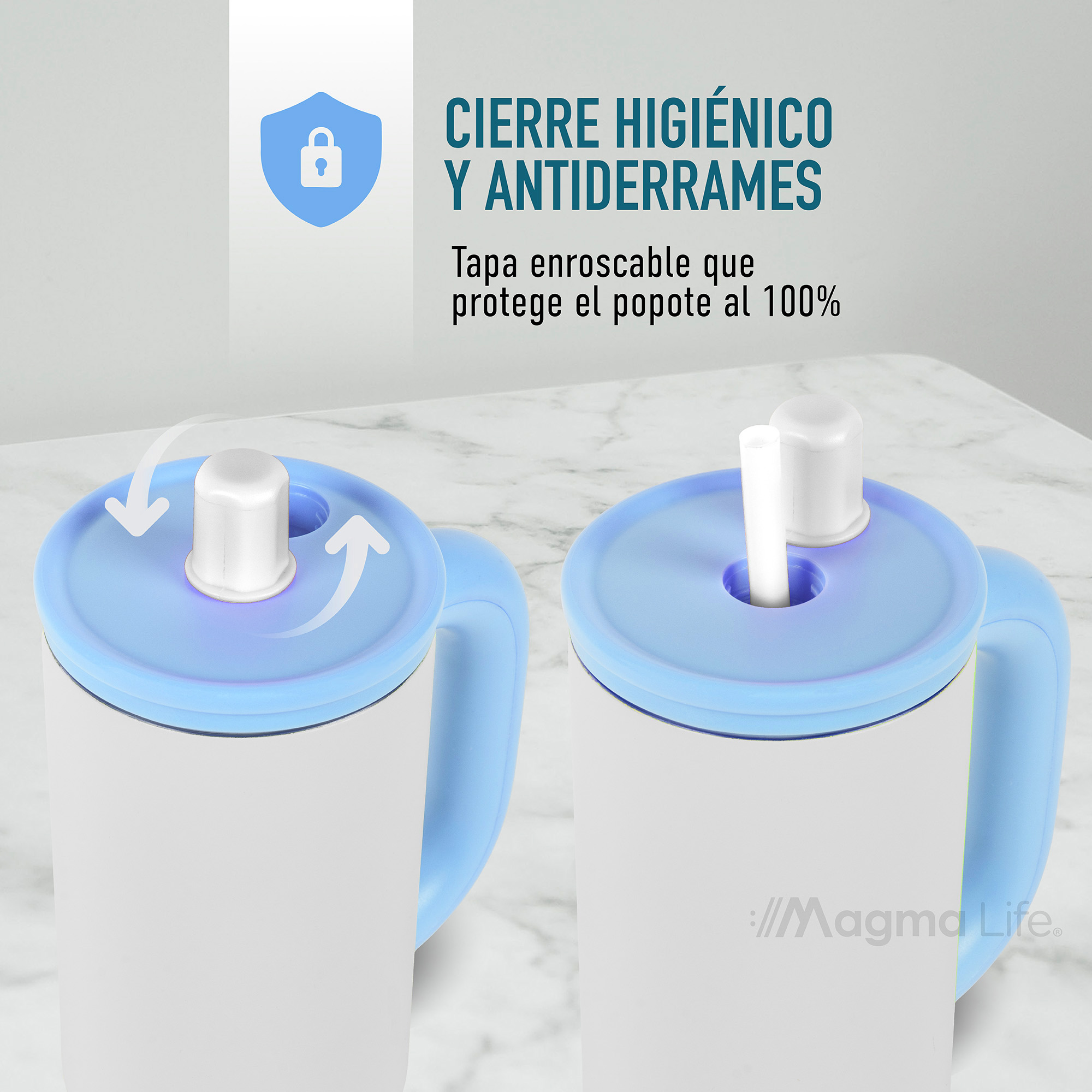 Foto 5 pulgar | Magma Life Termo Flip 40 Oz De Acero Inoxidable  Doble Pared  Antiderrame  Blanco