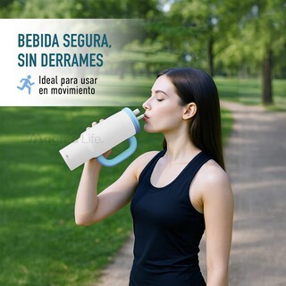 Foto 5 | Magma Life Termo Flip 40 Oz De Acero Inoxidable Doble Pared Antiderrame Blanco