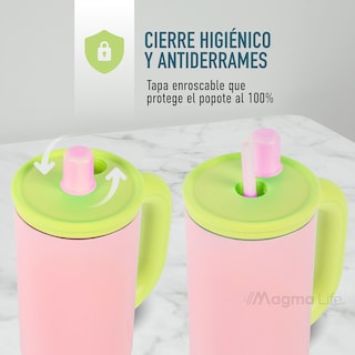 Foto 2 | Magma Life Termo Flip 40 Oz De Acero Inoxidable Doble Pared Antiderrame Rosa