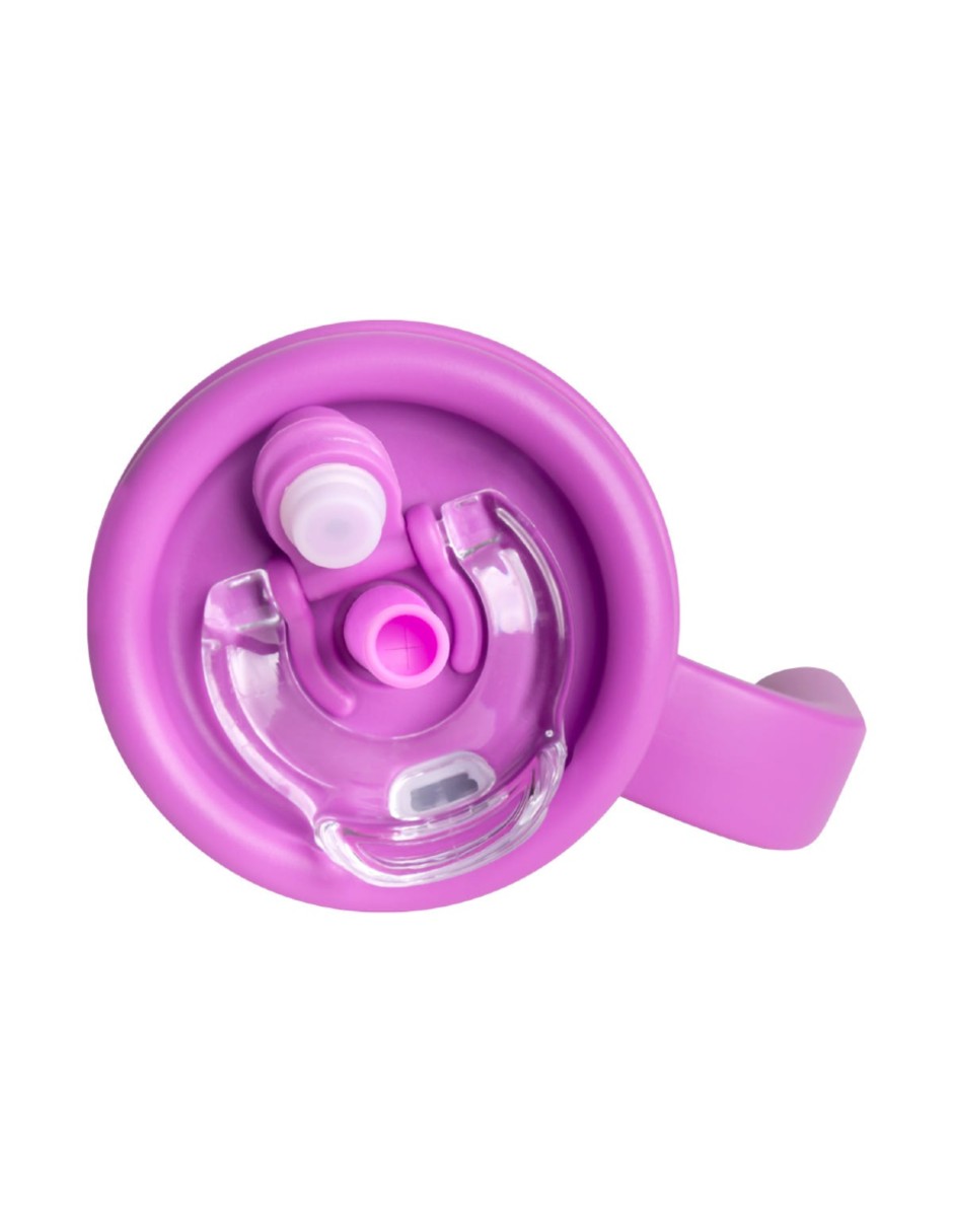 Foto 3 pulgar | Termo Doble Pared Con Popote Rosa Para Niños