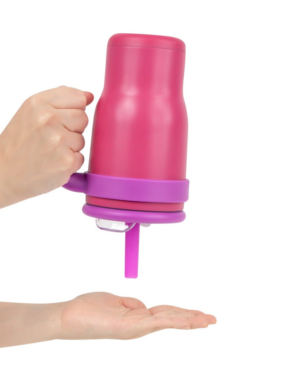 Foto 4 pulgar | Termo Doble Pared Con Popote Rosa Para Niños