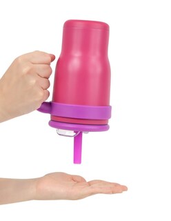 Foto 3 | Termo Doble Pared Con Popote Rosa Para Niños