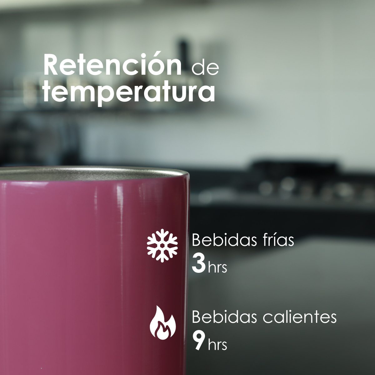 Foto 4 | Ilios Innova | Set De 12 Vasos Térmicos 20 Oz  Color Cereza  Con Tapa Y Popote. Perfectos Para Bebidas Frías O Calien