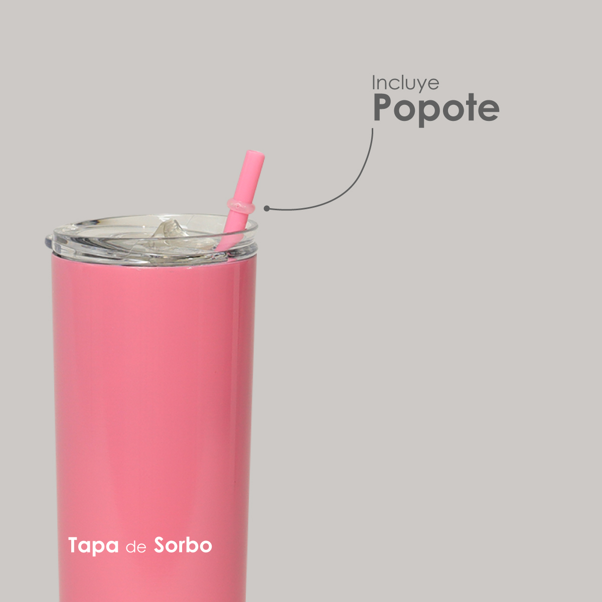 Foto 6 pulgar | Ilios Innova | Set De 12 Vasos Térmicos 20 Oz  Color Cereza  Con Tapa Y Popote. Perfectos Para Bebidas Frías O Calien