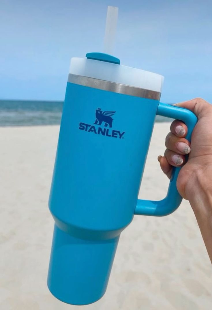 Foto 3 pulgar | Termo Tipo Stanley Azul Acero Inoxidable De 40 Oz Con Aza Para Bebidas Frías O Calientes Color Azul