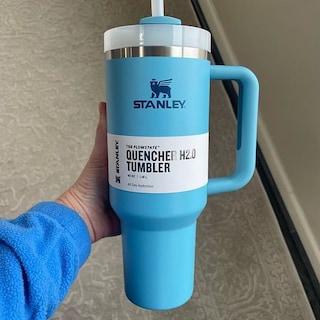 Foto 4 | Termo Tipo Stanley Azul Acero Inoxidable De 40 Oz Con Aza Para Bebidas Frías O Calientes Color Azul