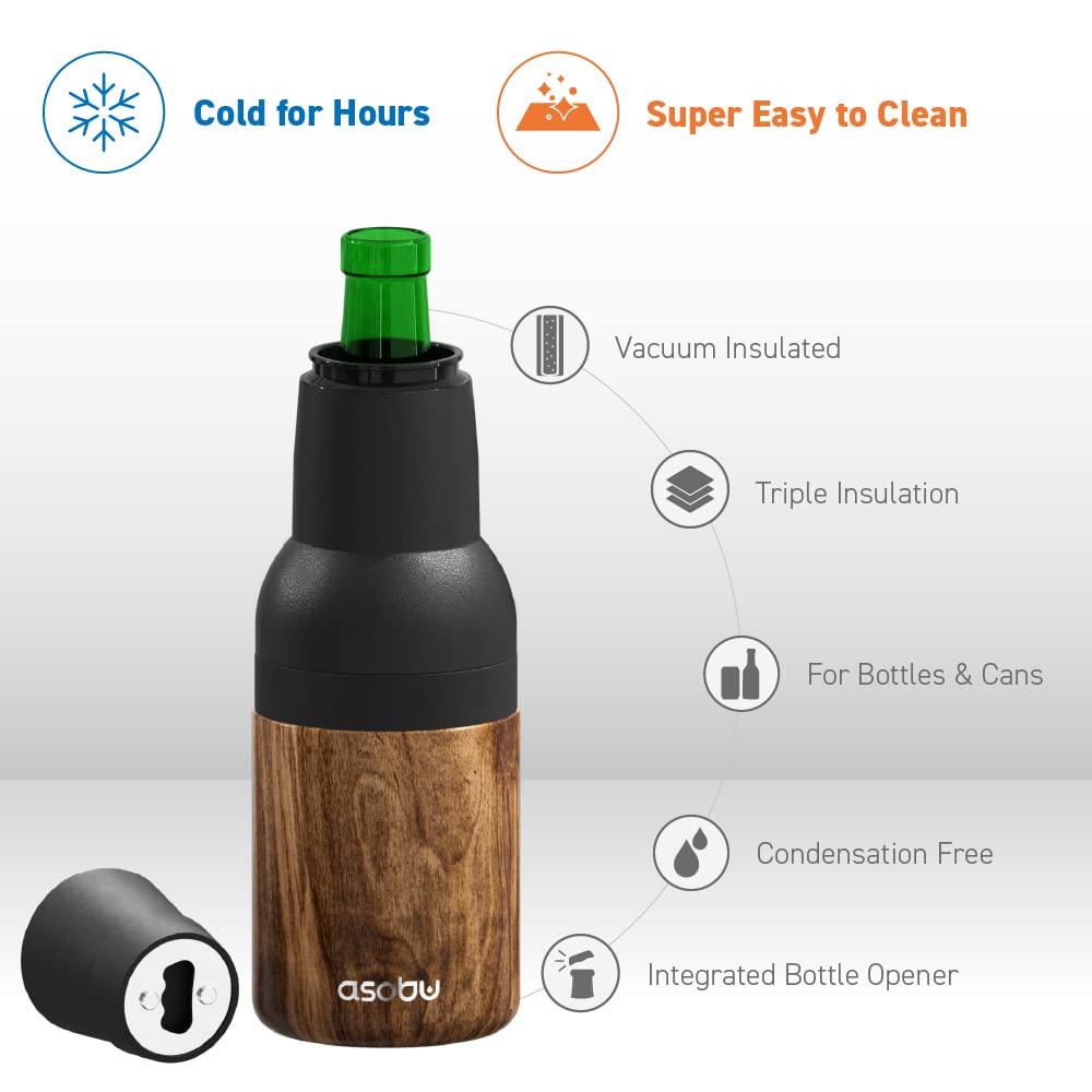 Foto 5 pulgar | Soporte Para Cerveza Asobu Frosty 2 Go De Acero Inoxidable Con Aislamiento Al Vacío - Venta Internacional.