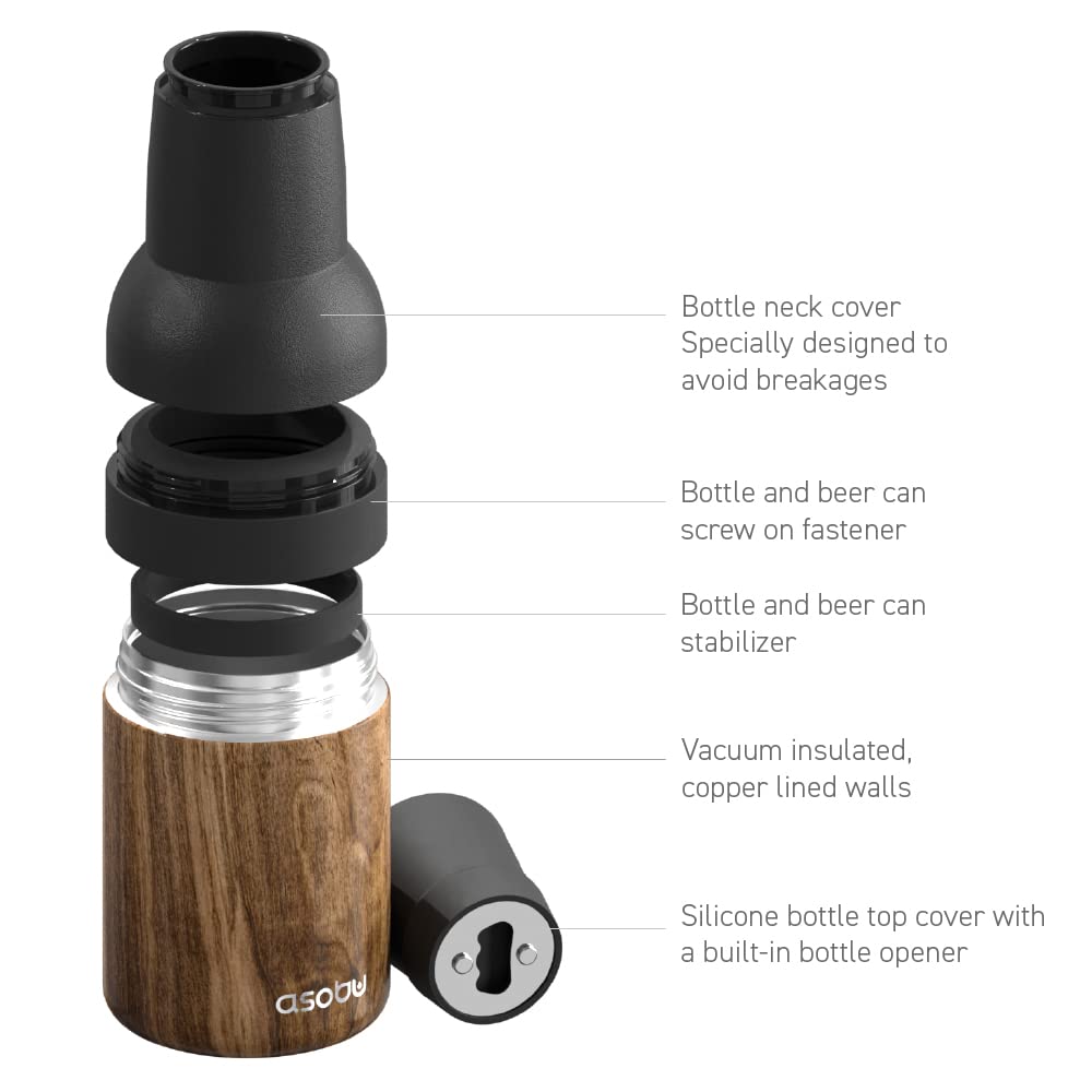Foto 7 pulgar | Soporte Para Cerveza Asobu Frosty 2 Go De Acero Inoxidable Con Aislamiento Al Vacío - Venta Internacional.