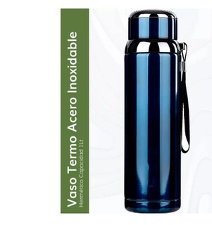 Foto 2 | Vaso Térmico Metal Acero Inoxidable 1000ml Capacidad Colgar Color Azul Más Vendido 3º En Termos 4.4 Califica
