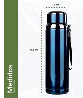 Foto 3 | Vaso Térmico Metal Acero Inoxidable 1000ml Capacidad Colgar Color Azul Más Vendido 3º En Termos 4.4 Califica