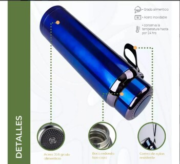 Foto 4 | Vaso Térmico Metal Acero Inoxidable 1000ml Capacidad Colgar Color Azul Más Vendido 3º En Termos 4.4 Califica