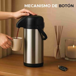 Foto 7 | Termo Dispensador Térmico Dolcetti 1.9l De Acero Inoxidable Con Asa Y Botón