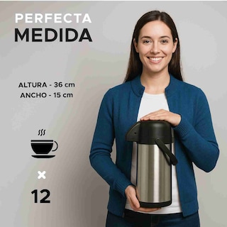 Foto 3 | Termo Dispensador Térmico Dolcetti 2.5 L De Acero Inoxidable Con Bomba