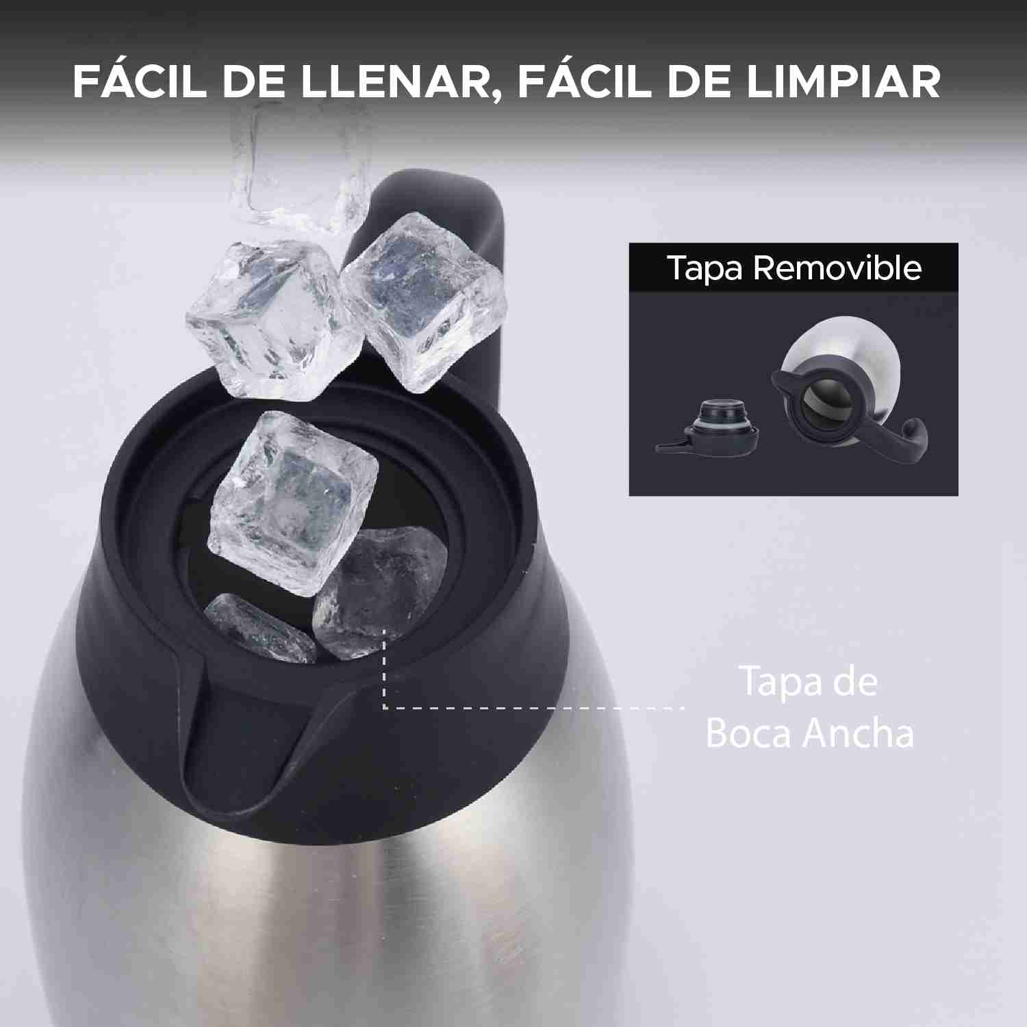 Foto 5 pulgar | Jarra Térmica Dolcetti Carafe 2 L De Acero Inoxidable Con Botón Dispensador