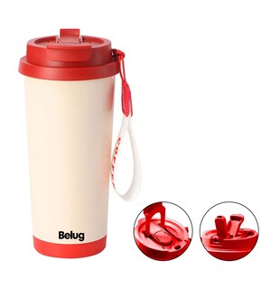 Foto 2 | 500 Ml De Vaso Térmico Café Acero Inoxidable Con Popote Bordo