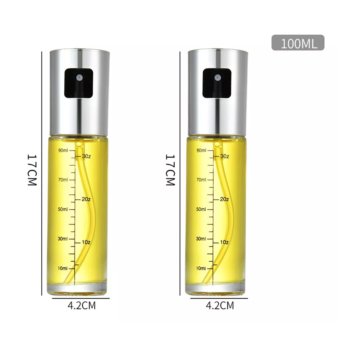 Foto 3 | Dispensador De Aceite De Botella Rellenable Spray 2pcs Eo Safe Imports Esi-18343 Multicolor