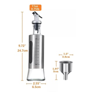 Foto 2 | Dispensador De Aceite Y Vinagre De Vidrio Superior 2 Pzas Eo Safe Imports Esi-18346 Plata