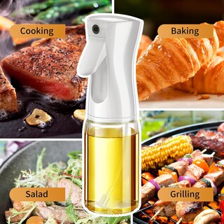 Foto 6 | Botella Dispensadora De Aceite 200ml – Pulverizador De Vidrio Para Cocina En Color Negro