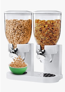 Foto 1 | Dispensador De Cereal Despachador Doble Alimentos Y Semillas Color Blanco