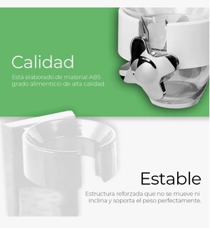 Foto 5 | Dispensador De Cereal Despachador Doble Alimentos Y Semillas Color Blanco