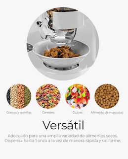 Foto 6 | Dispensador De Cereal Despachador Doble Alimentos Y Semillas Color Blanco