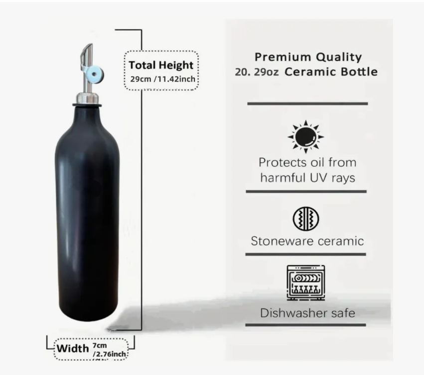 Foto 2 | Dispensador De Aceite De Cocina Botella De Vinagre Cerámic
