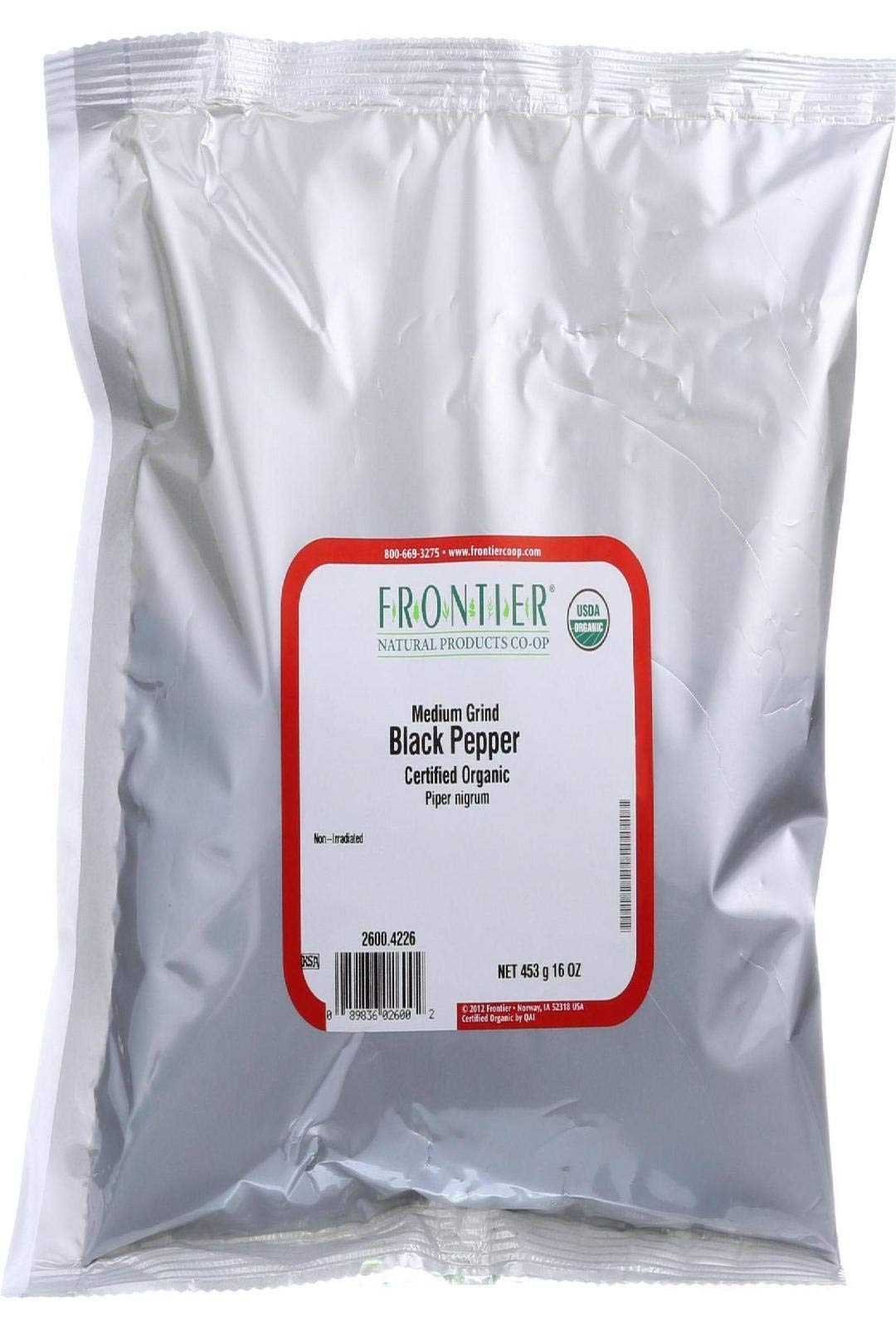 Foto 3 pulgar | Black Pepper Frontier Natural Products Co-op Organic 453 G - Venta Internacional.
