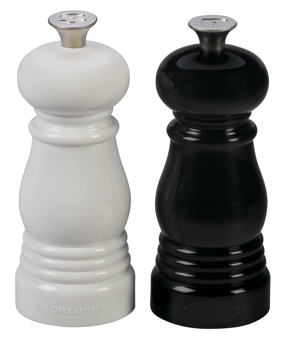 Foto 2 pulgar | Set De Molinillos De Sal Y Pimienta Le Creuset Petite En Blanco Y Negro - Venta Internacional.