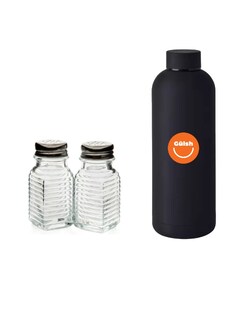 Foto 1 | Set Salero Y Pimentero De Vidrio 2pz + Termo Güish Gratis
