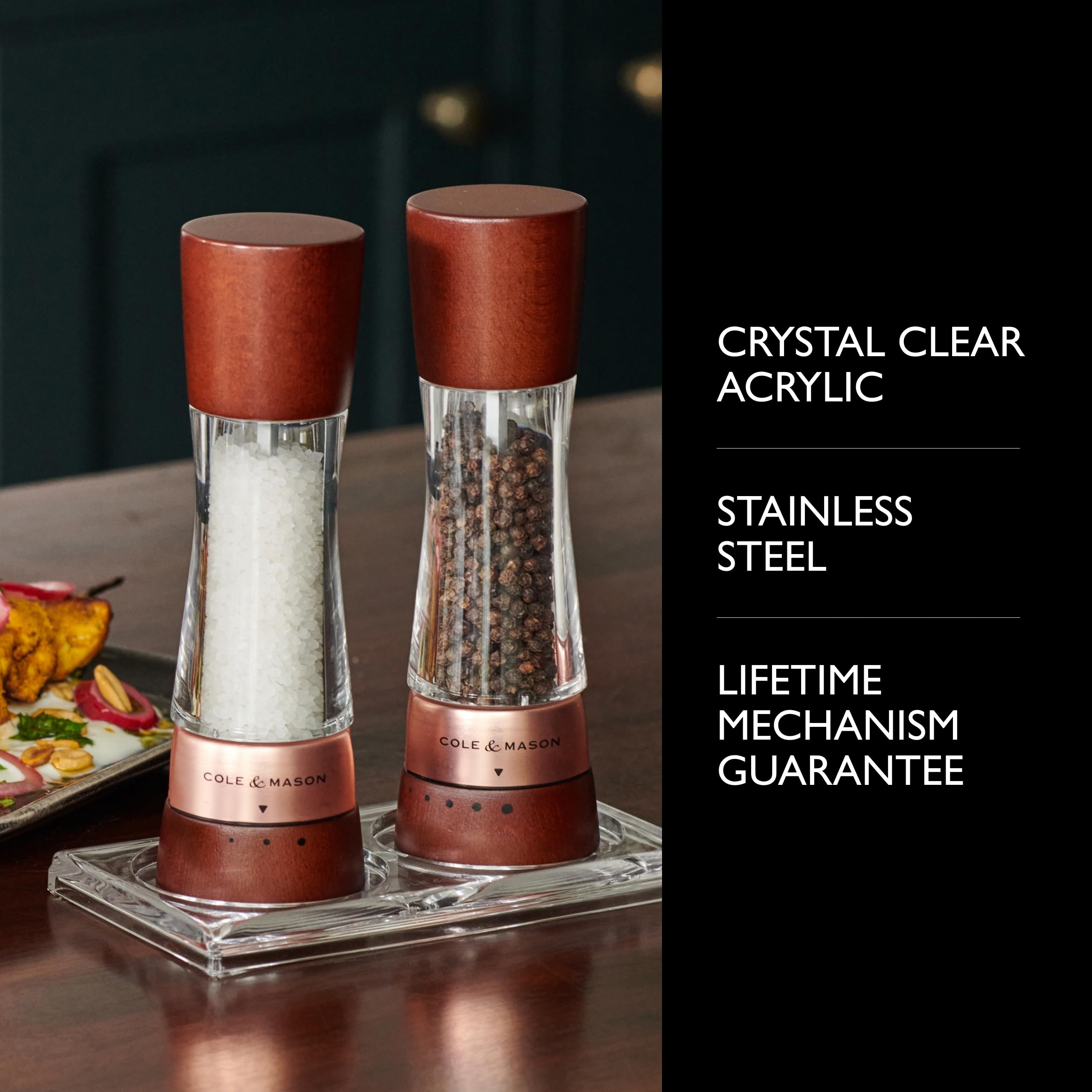 Foto 2 | Set De Regalo Con Molinillo De Sal Y Pimienta Cole & Mason Derwent Rose Gold - Venta Internacional.