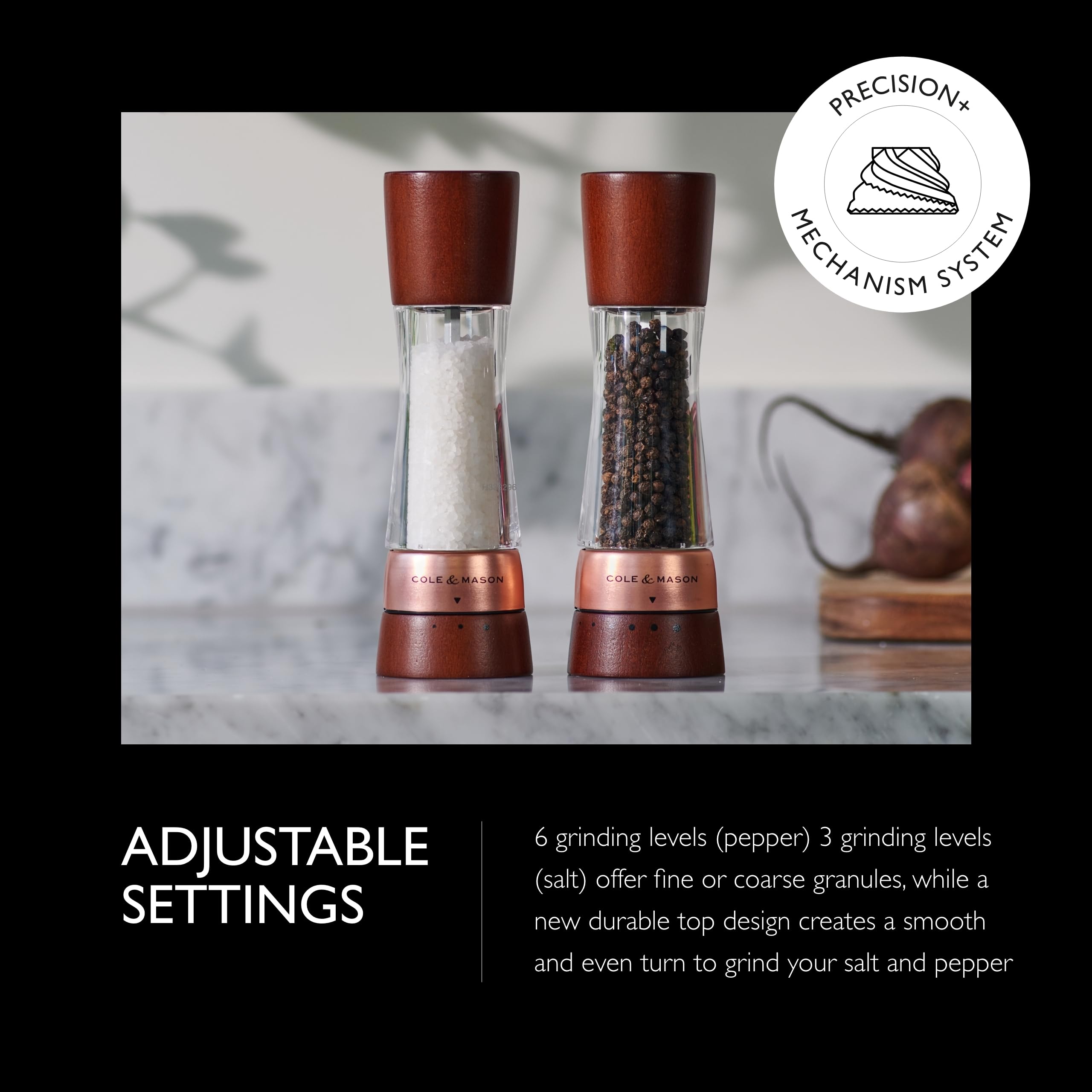 Foto 5 pulgar | Set De Regalo Con Molinillo De Sal Y Pimienta Cole & Mason Derwent Rose Gold - Venta Internacional.