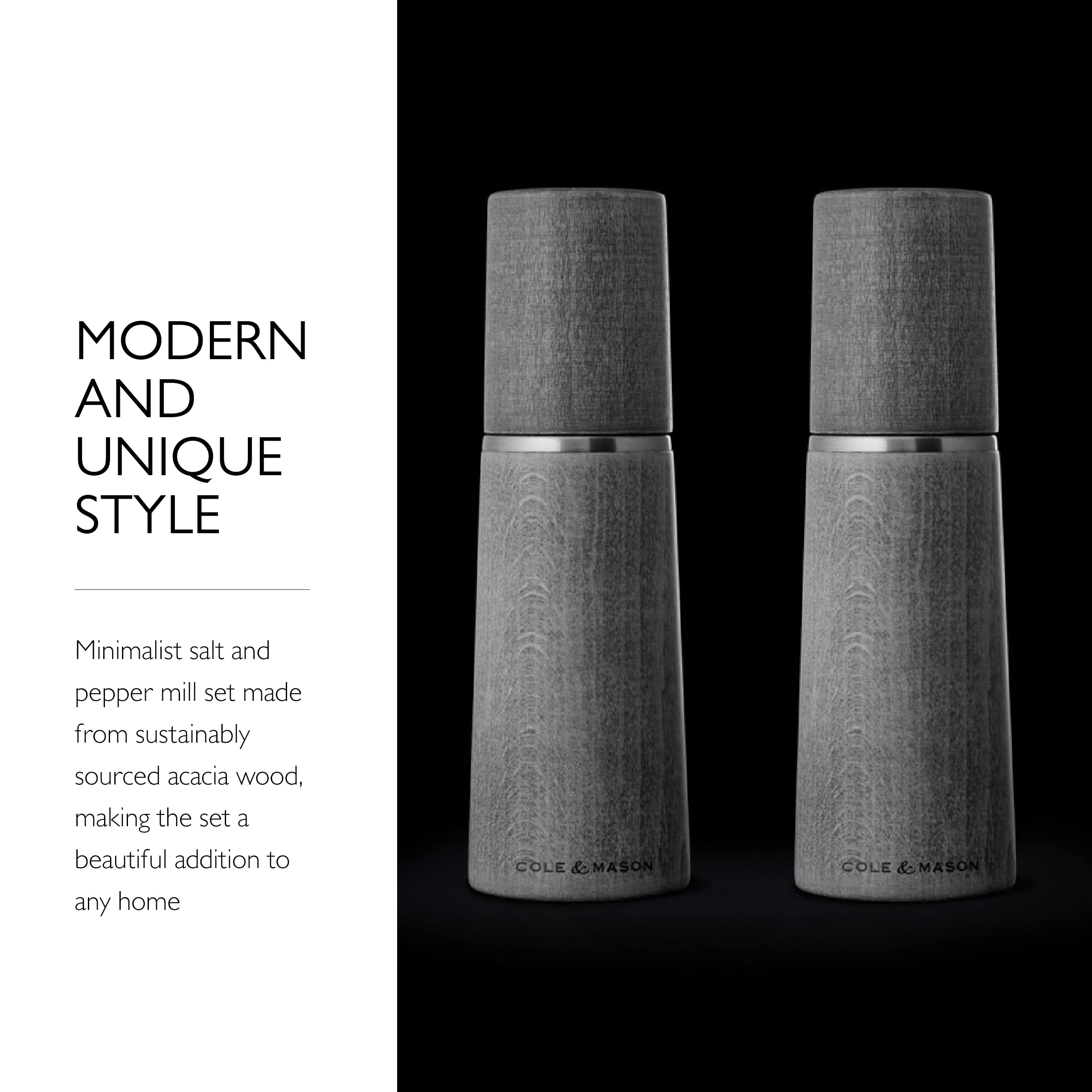 Foto 6 | Set De Molinillo De Madera Cole & Mason Marlow Para Sal Y Pimienta - Venta Internacional.
