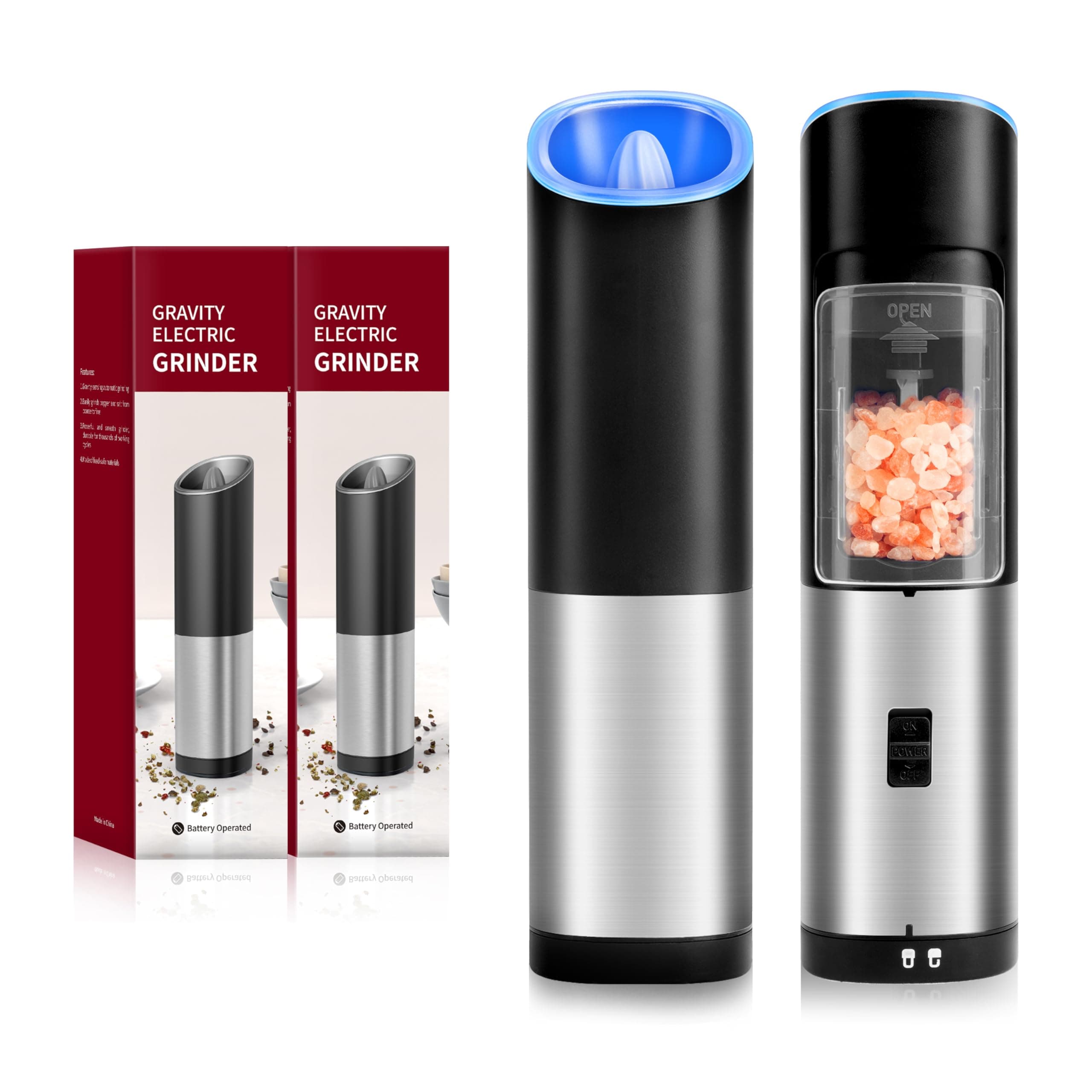 Set De Molinillos Eléctricos De Sal Y Pimienta Simple Deluxe Mejorado - Venta Internacional. $611