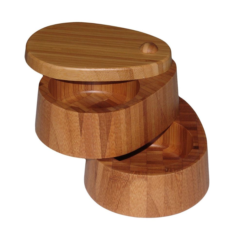 Foto 1 | Totally Bamboo Especiero Doble De Bambú Con Tapa Magnética