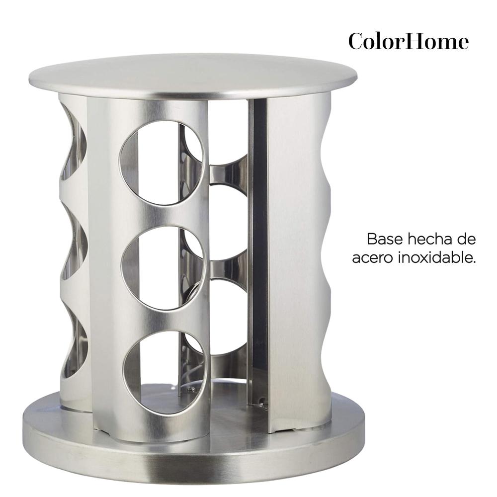 Foto 6 pulgar | Especiero Moderno Giratorio ColorHome 12 Frascos