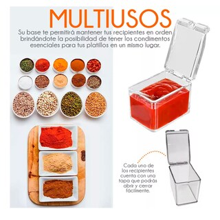 Foto 4 | Especiero Kimhi Organizador de Acrílico 4 Espacios