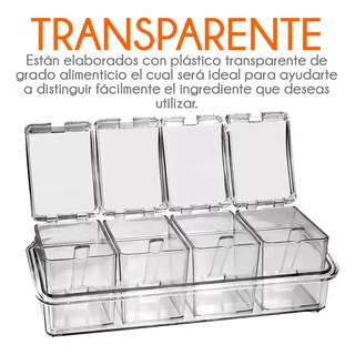 Foto 5 | Especiero Kimhi Organizador de Acrílico 4 Espacios