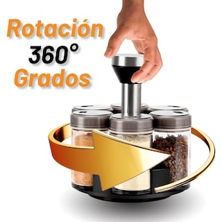 Foto 5 | Especiero Kimhi Giratorio con 6 Frascos para Cocina