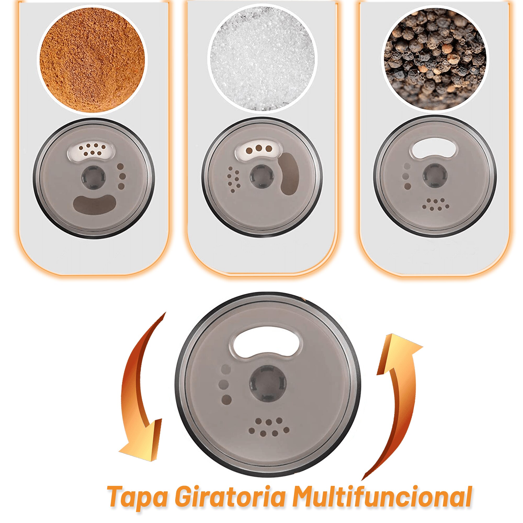 Foto 6 | Especiero Kimhi Giratorio con 6 Frascos para Cocina