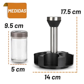 Foto 7 | Especiero Kimhi Giratorio con 6 Frascos para Cocina