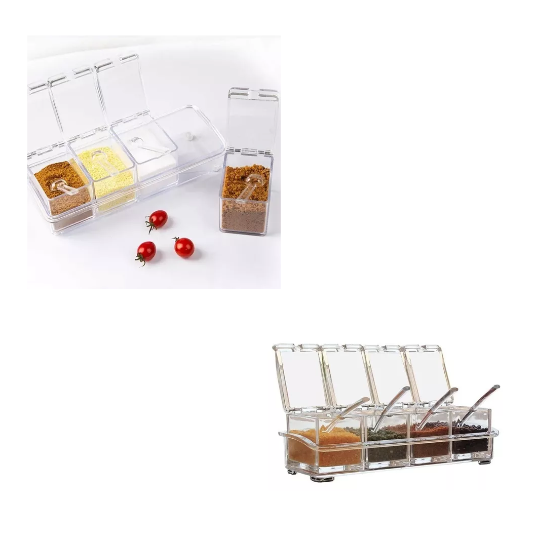 Foto 3 | Especiero Moderno Organizador Cocina Condimentos Multiusos Transparente