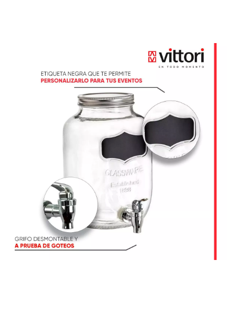 Foto 3 pulgar | Dispensador de Agua Vittori de 4 L
