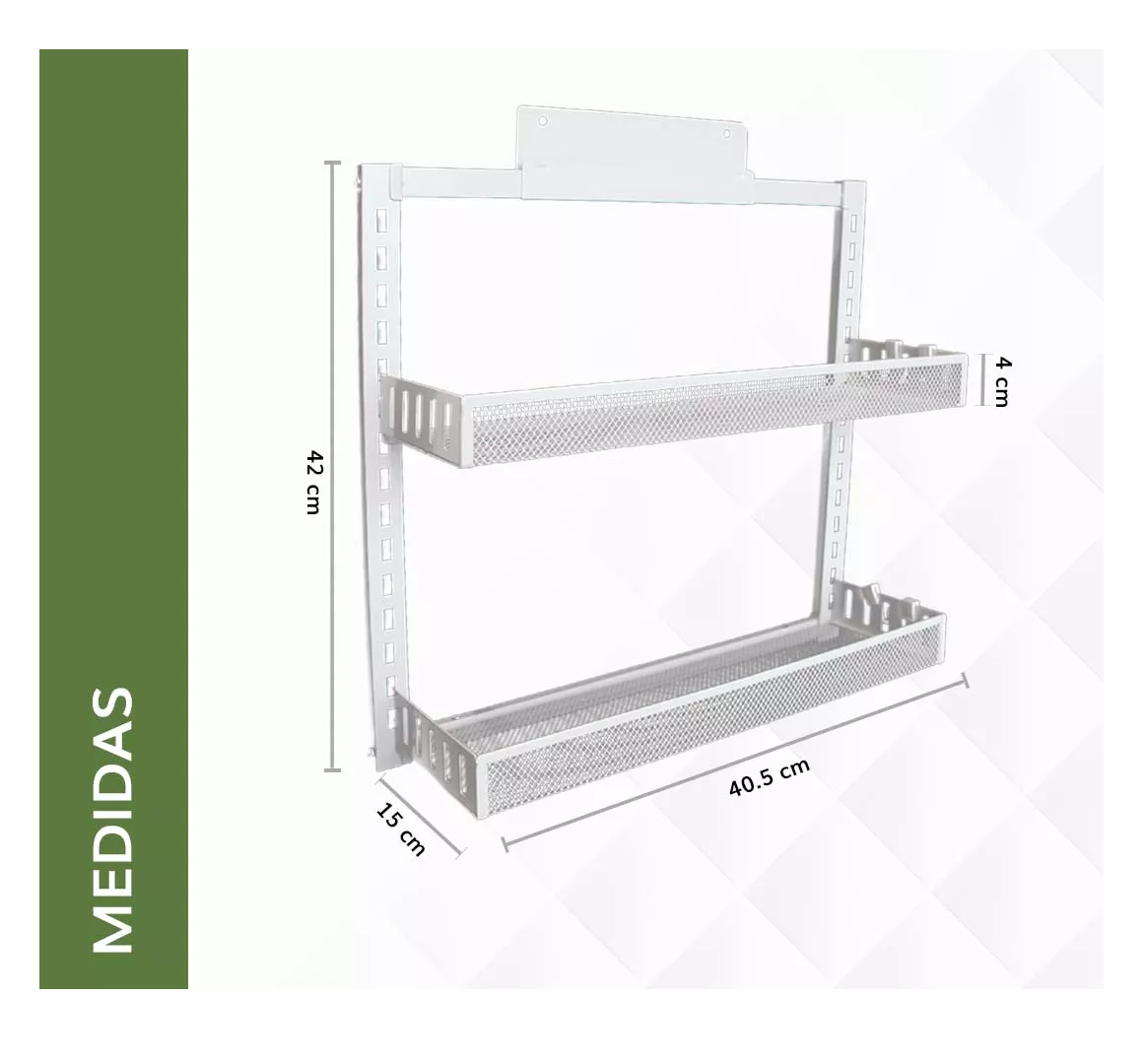 Foto 4 | Organizador Metálico Lab.G 2 Niveles Blanco