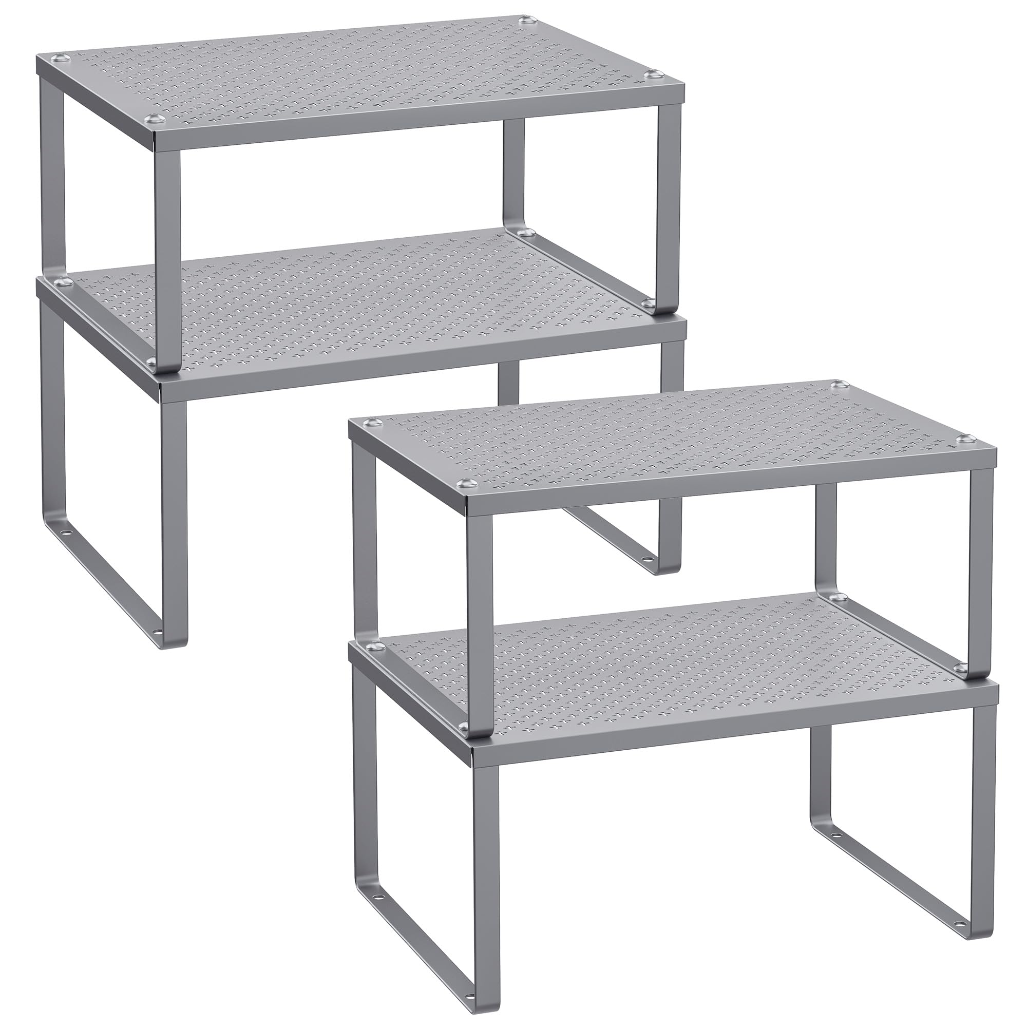 Foto 2 pulgar | Set De 4 Unidades De Spice Rack Songmics Ukcs006s01, Metal Plateado