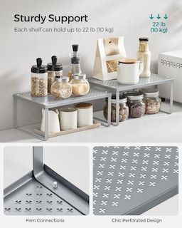 Foto 4 | Set De 4 Unidades De Spice Rack Songmics Ukcs006s01, Metal Plateado