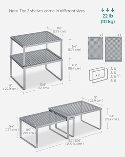 Foto 6 | Set De 4 Unidades De Spice Rack Songmics Ukcs006s01, Metal Plateado