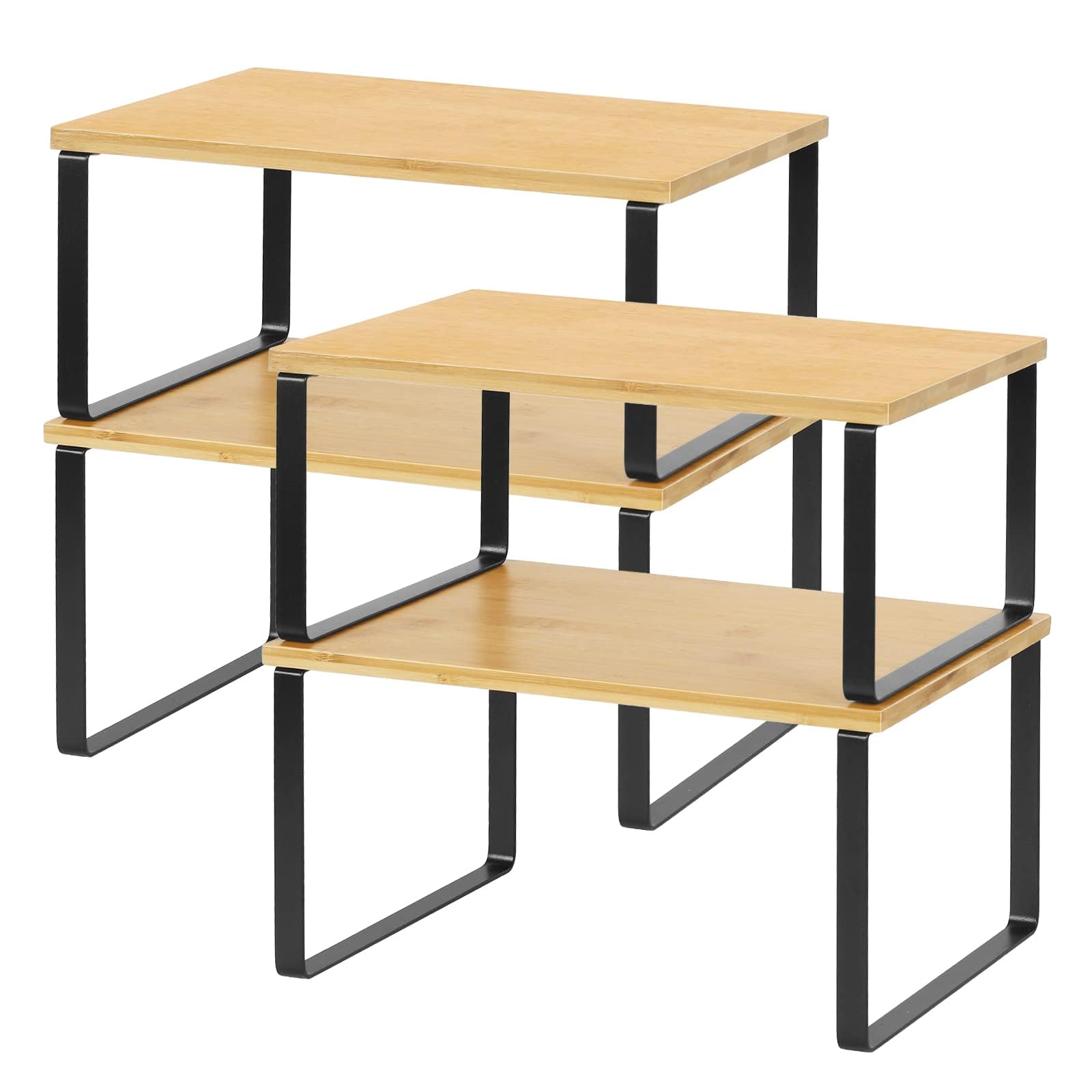 Foto 1 | Shelf Organizer Nex - Juego De Muebles Y Encimeras De Cocina (4 Unidades), Color Negro Y Natural - Venta Internacional.