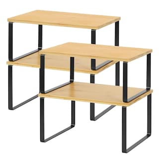 Foto 1 | Shelf Organizer Nex - Juego De Muebles Y Encimeras De Cocina (4 Unidades), Color Negro Y Natural - Venta Internacional.