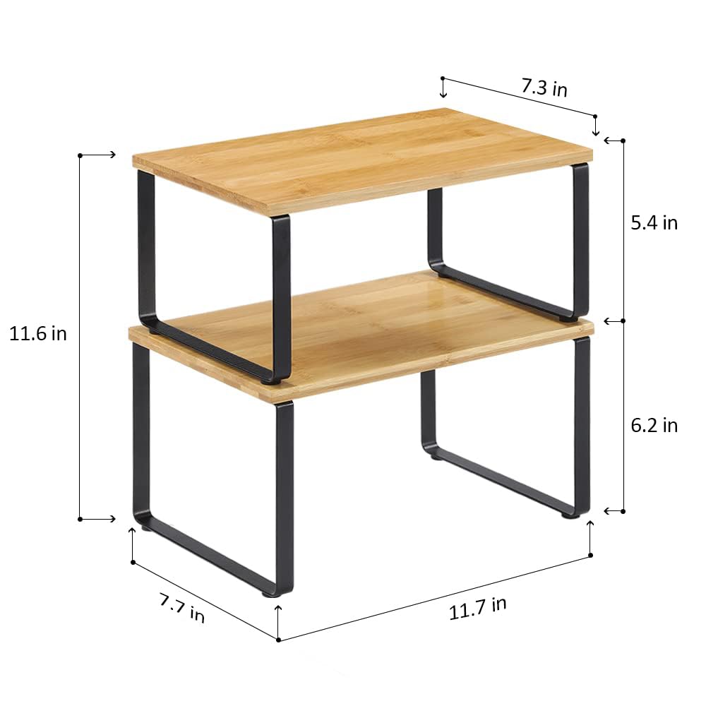 Foto 2 | Shelf Organizer Nex - Juego De Muebles Y Encimeras De Cocina (4 Unidades), Color Negro Y Natural - Venta Internacional.